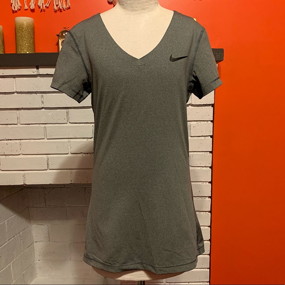 Nike Pro Dri-Fit Gray V Neck